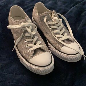 Sparkly Silver Glitter Converse